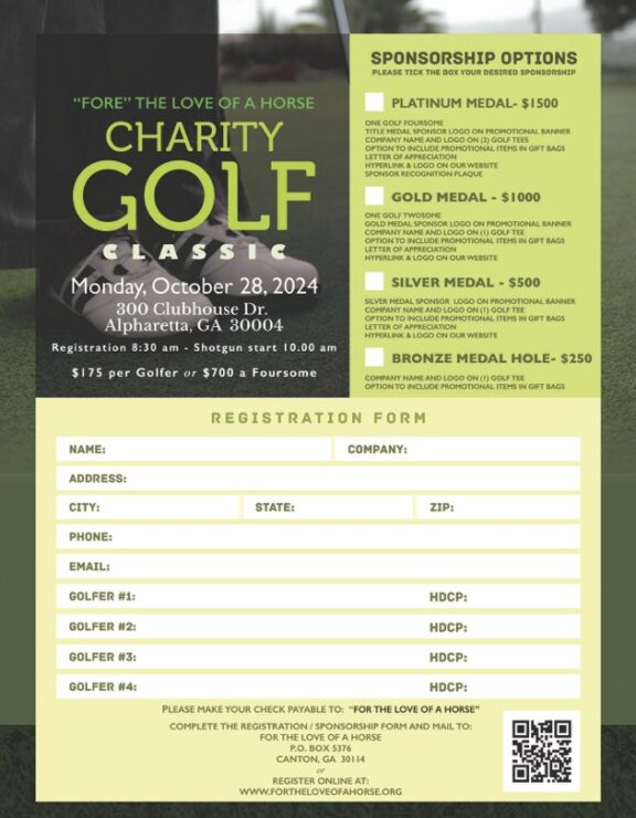  2024 "Fore" The Love of a Horse Charity Golf Classic