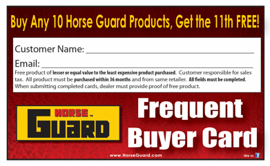 Frequent Buyer Rewards Card