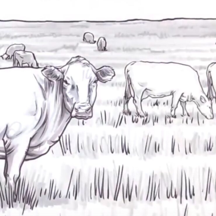 Cow drawing